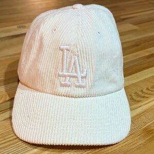 LA Cream Corduroy Adjustable Ball Cap